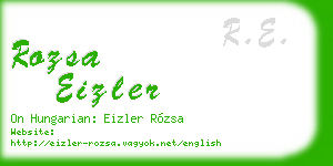 rozsa eizler business card